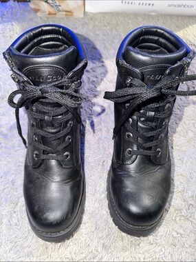 Lugz Black Lace-Up Combat & Moto Boots